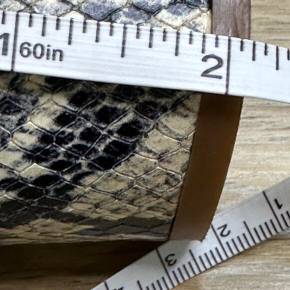 COLE HAAN Eva Booties Size 8 Snake Embossed Leather Heeled Ankle Boots - Picture 7 of 7